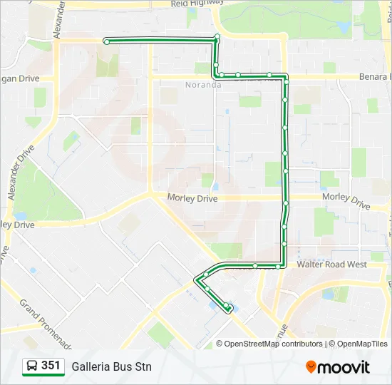 351 Bus Line Map