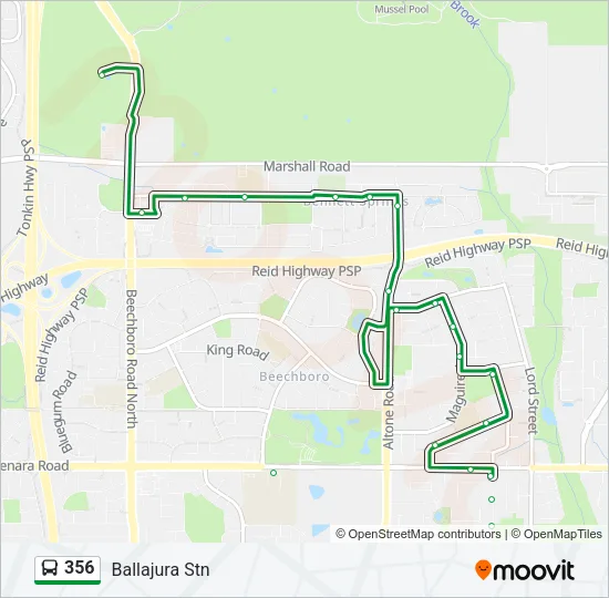 356 Bus Line Map