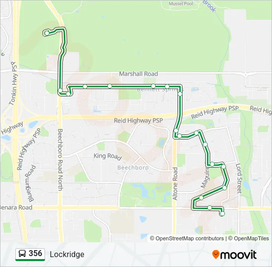 356 Bus Line Map