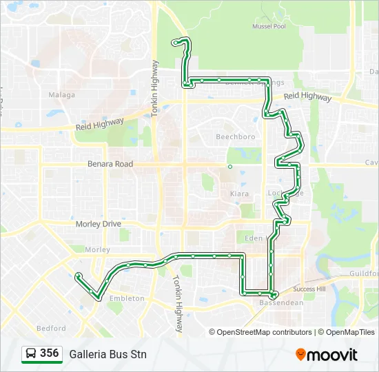356 Bus Line Map