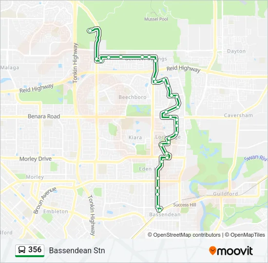 356 Bus Line Map
