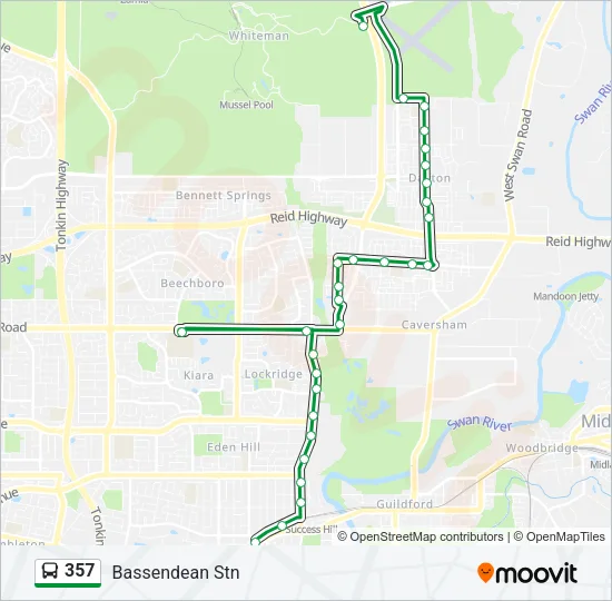 357 Bus Line Map