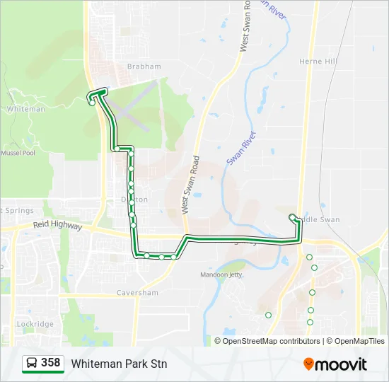 358 Bus Line Map