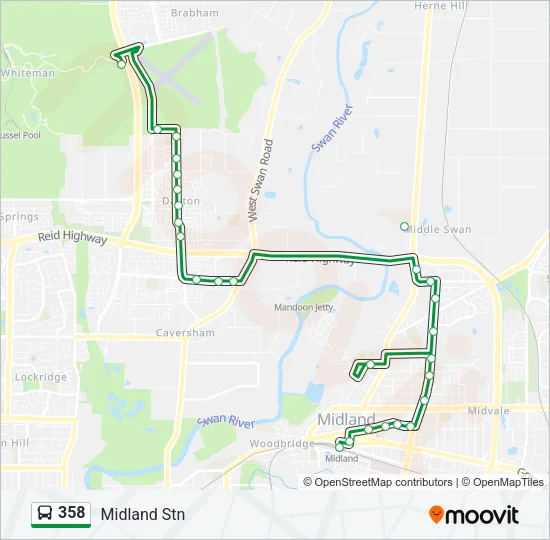 358 Bus Line Map