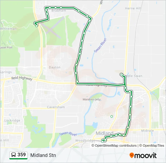 Mapa de 359 de autobús