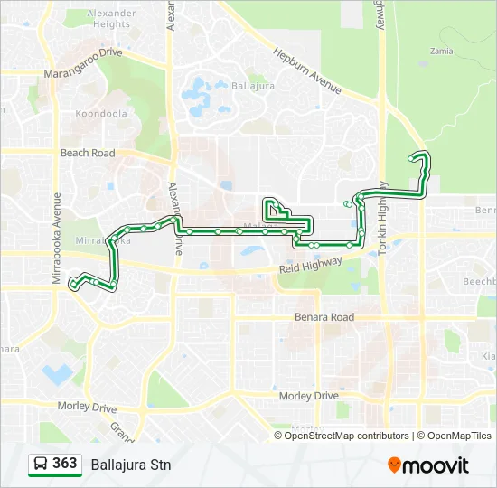 363 Bus Line Map