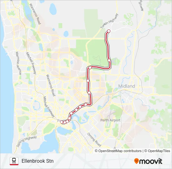 ELLENBROOK LINE Train Line Map