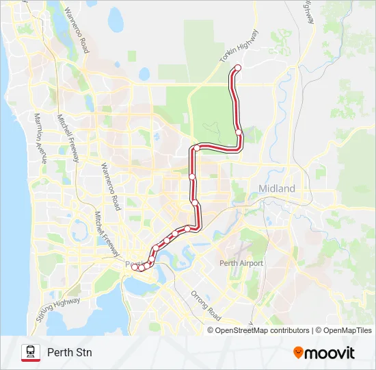ELLENBROOK LINE Train Line Map