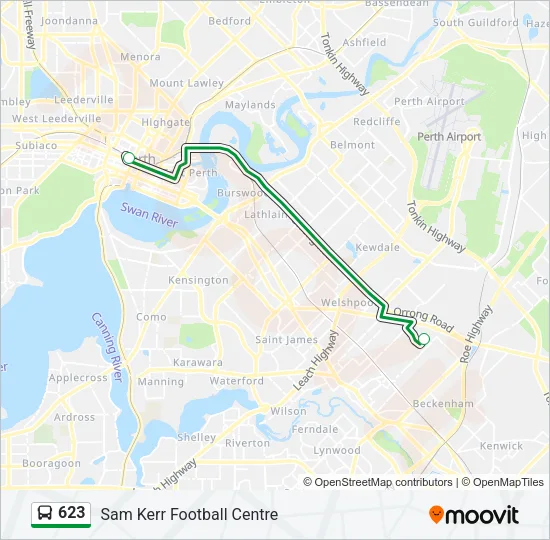 623 Bus Line Map
