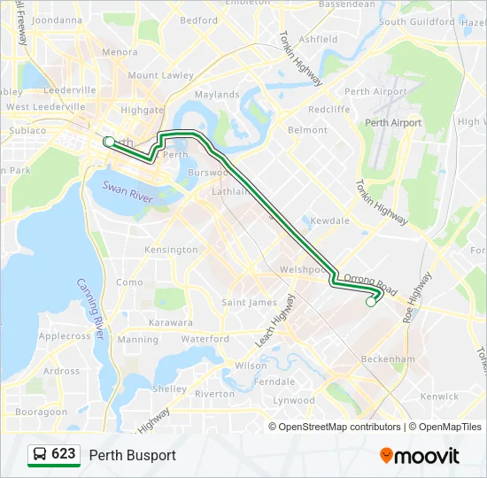 623 Bus Line Map