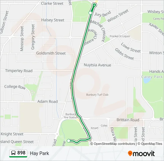 898 Bus Line Map