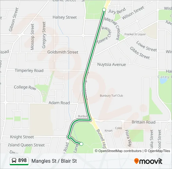 898 Bus Line Map