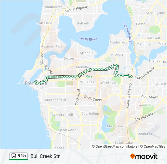 915 Bus Line Map