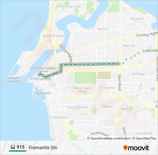 915 Bus Line Map