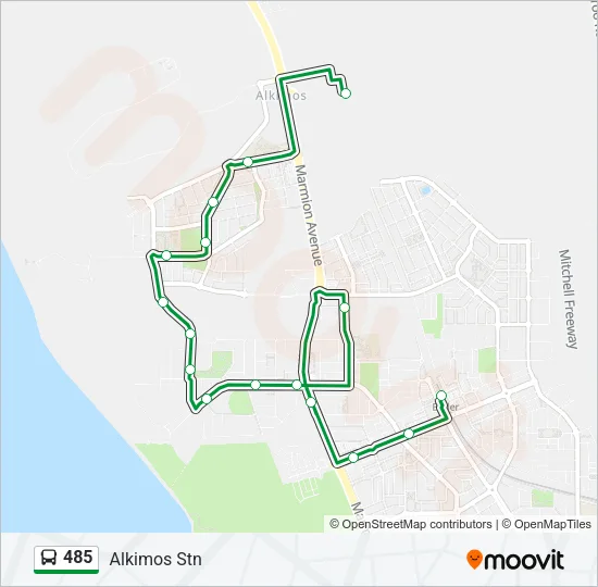 485 Bus Line Map