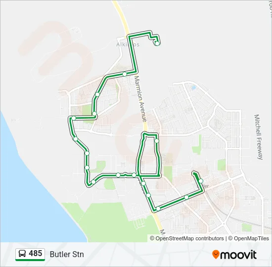485 Bus Line Map