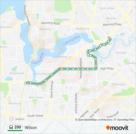 200 Bus Line Map