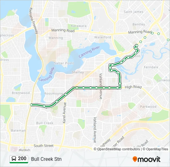 200 Bus Line Map
