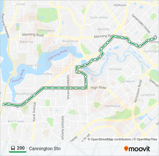 200 Bus Line Map