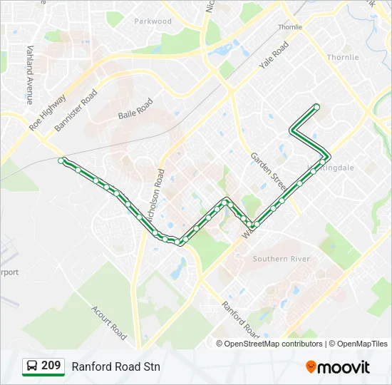 209 Bus Line Map