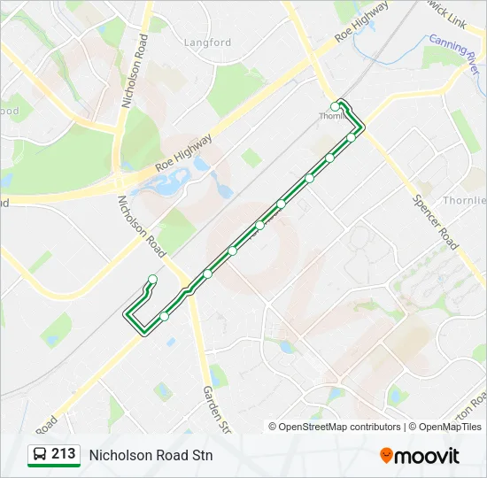 213 Bus Line Map