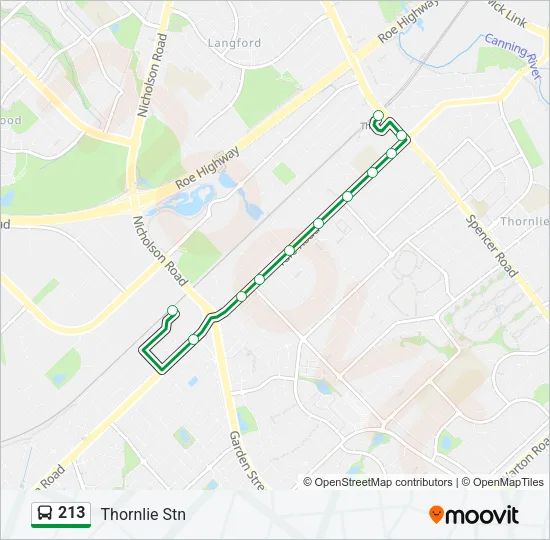 213 Bus Line Map