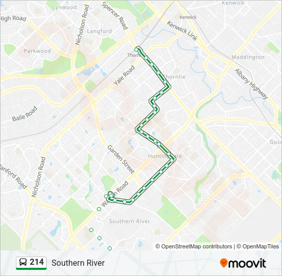 214 Bus Line Map