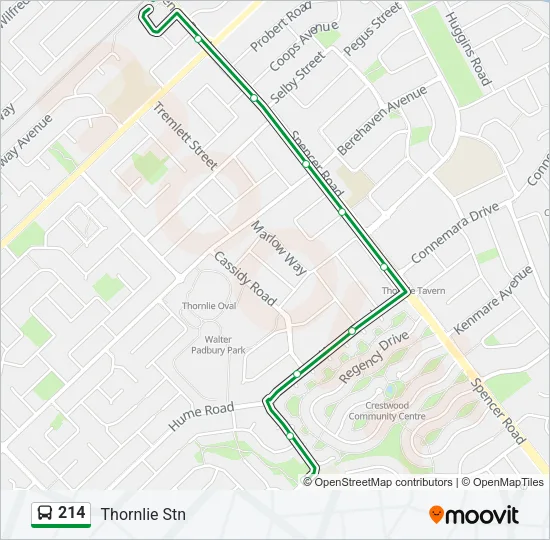 214 Bus Line Map