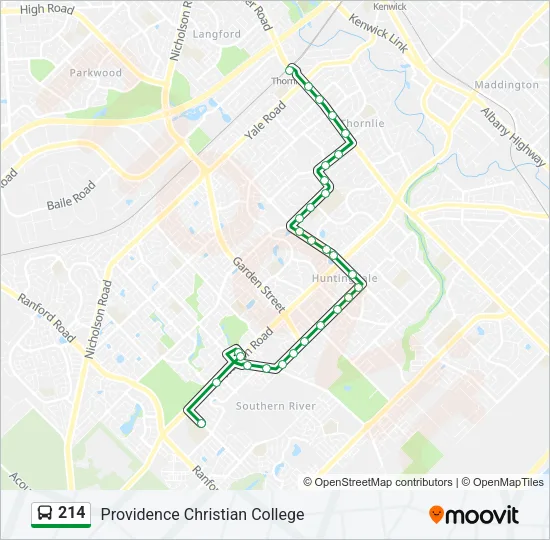 214 Bus Line Map
