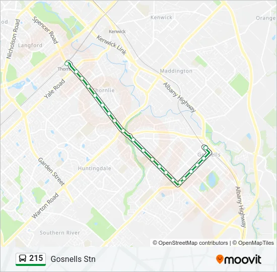 215 Bus Line Map