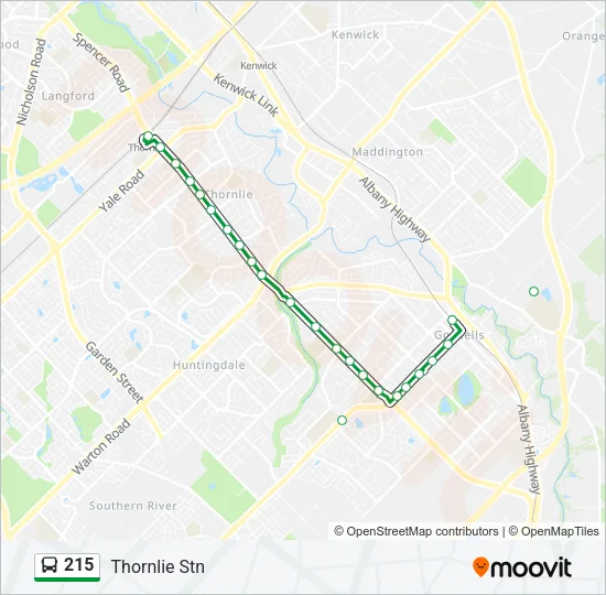 215 Bus Line Map