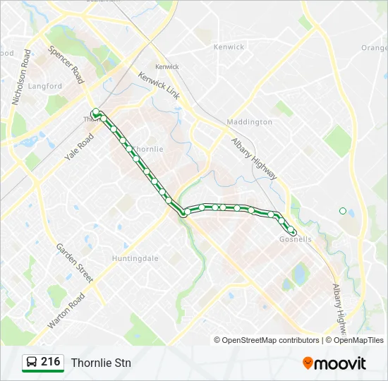 216 Bus Line Map