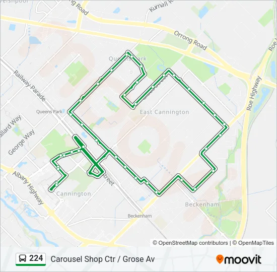 224 Bus Line Map
