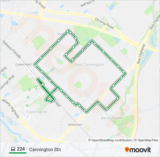 224 Bus Line Map