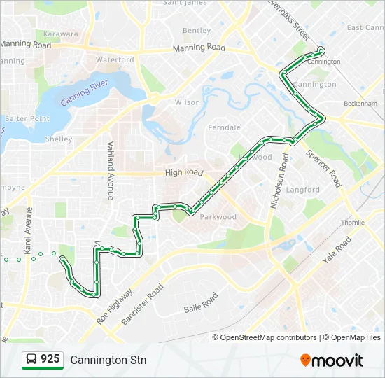 925 Bus Line Map