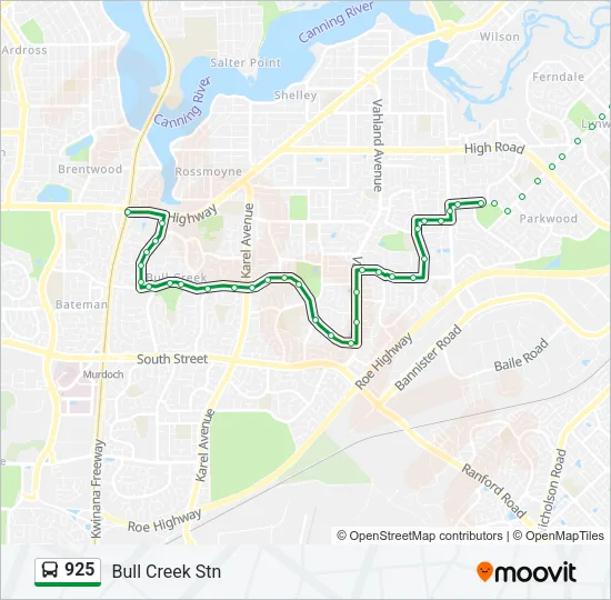 925 Bus Line Map