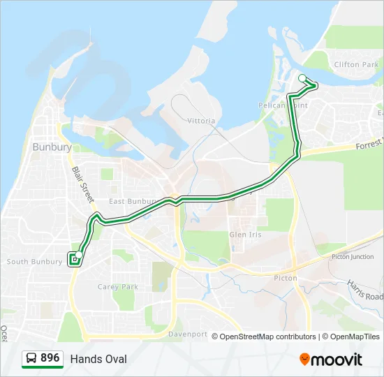 896 Bus Line Map