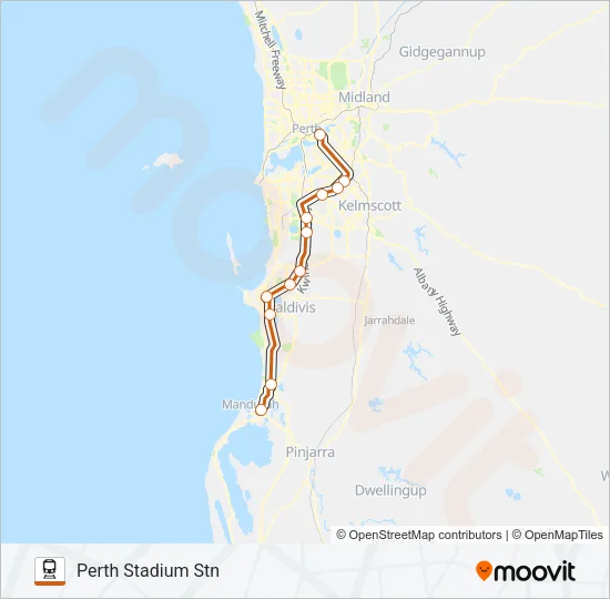 STADIUM SPECIAL Train Line Map