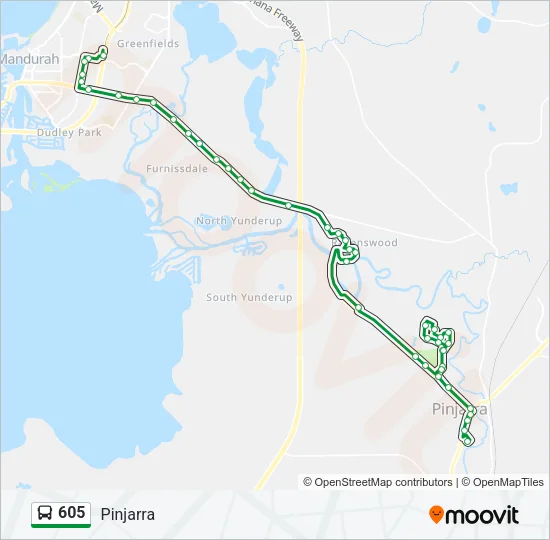 605 Bus Line Map