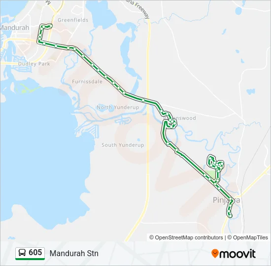 605 Bus Line Map