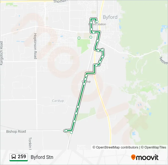 259 Route: Schedules, Stops & Maps - Byford Stn (Updated)