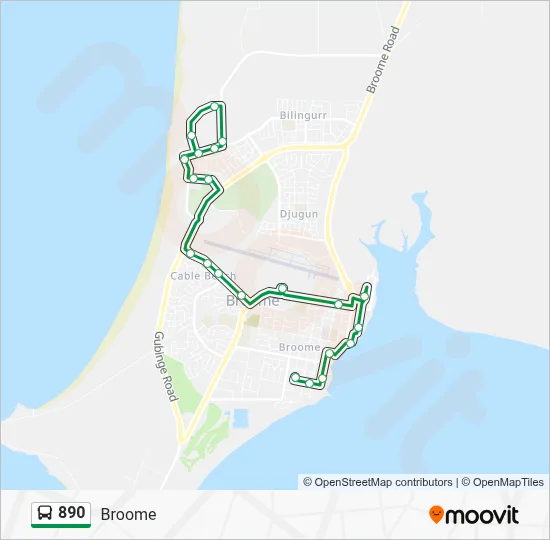 890 Bus Line Map