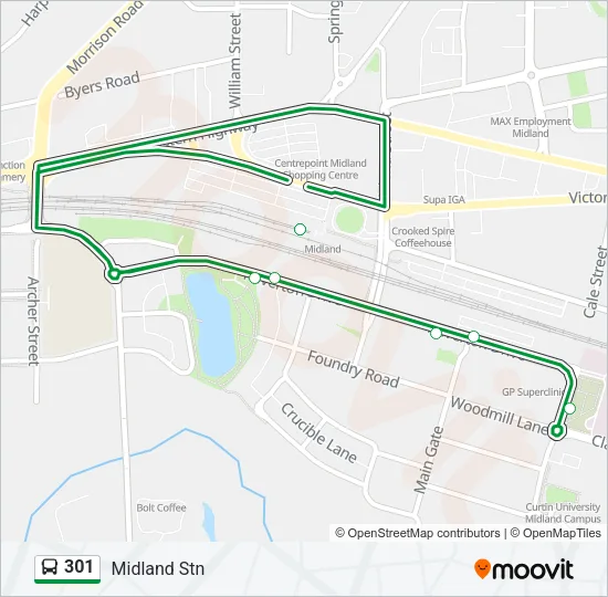 301 Bus Line Map