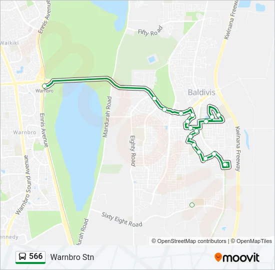 566 Bus Line Map