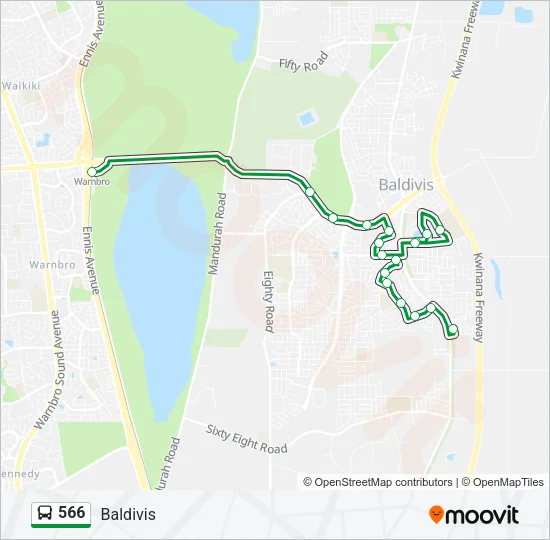 566 Bus Line Map