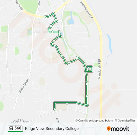 566 Bus Line Map