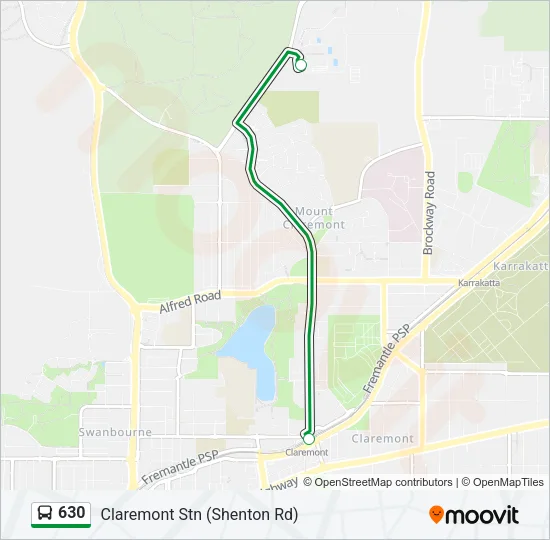 630 Bus Line Map