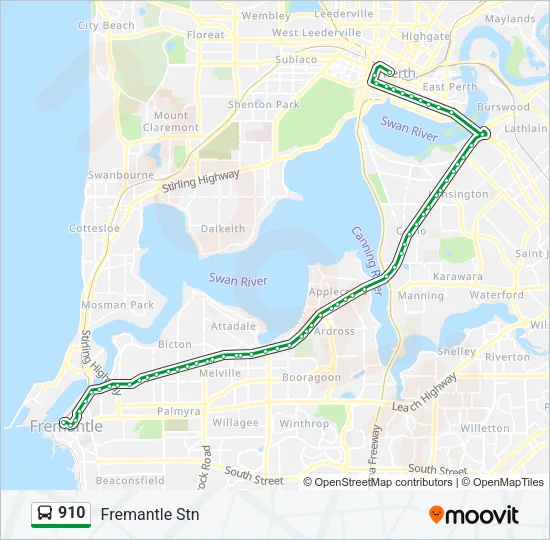 910 Bus Line Map