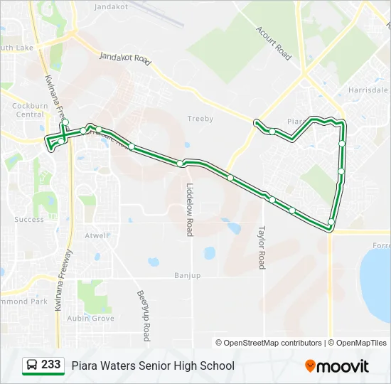 233 Bus Line Map