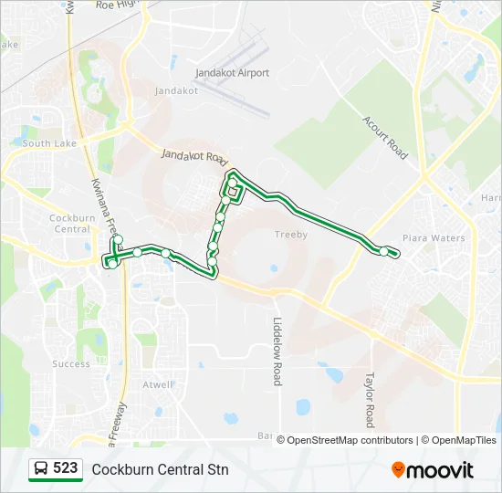 523 Bus Line Map
